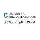 Phần mềm Autodesk BIM Collaborate - 25 Subscription CLOUD Commercial New Single-user Annual Subscription (C4JM1-NS7056-V834)