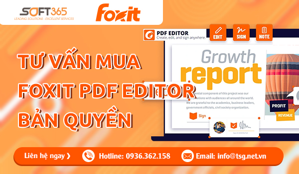 TƯ VẤN MUA FOXIT PDF EDITOR BẢN QUYỀN