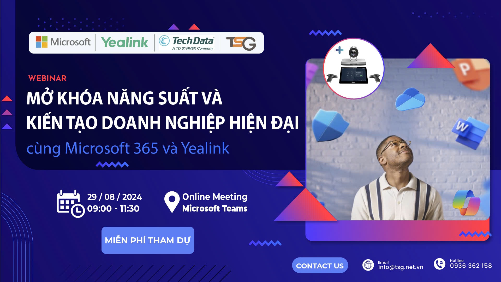 29.08.2024l HỘI THẢO ONLINE CHUYÊN ĐỀ "MỞ KHÓA NĂNG SUẤT VÀ KIẾN TẠO DOANH NGHIỆP HIỆN ĐẠI CÙNG MICROSOFT 365 VÀ HPE”